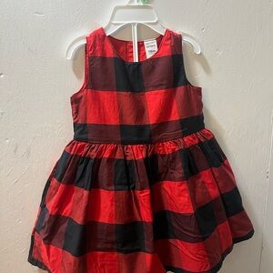 Carter's Red and Black Checkered Dress